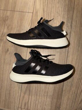 adidas women’s Black Running Sneakers with Cream Midsole